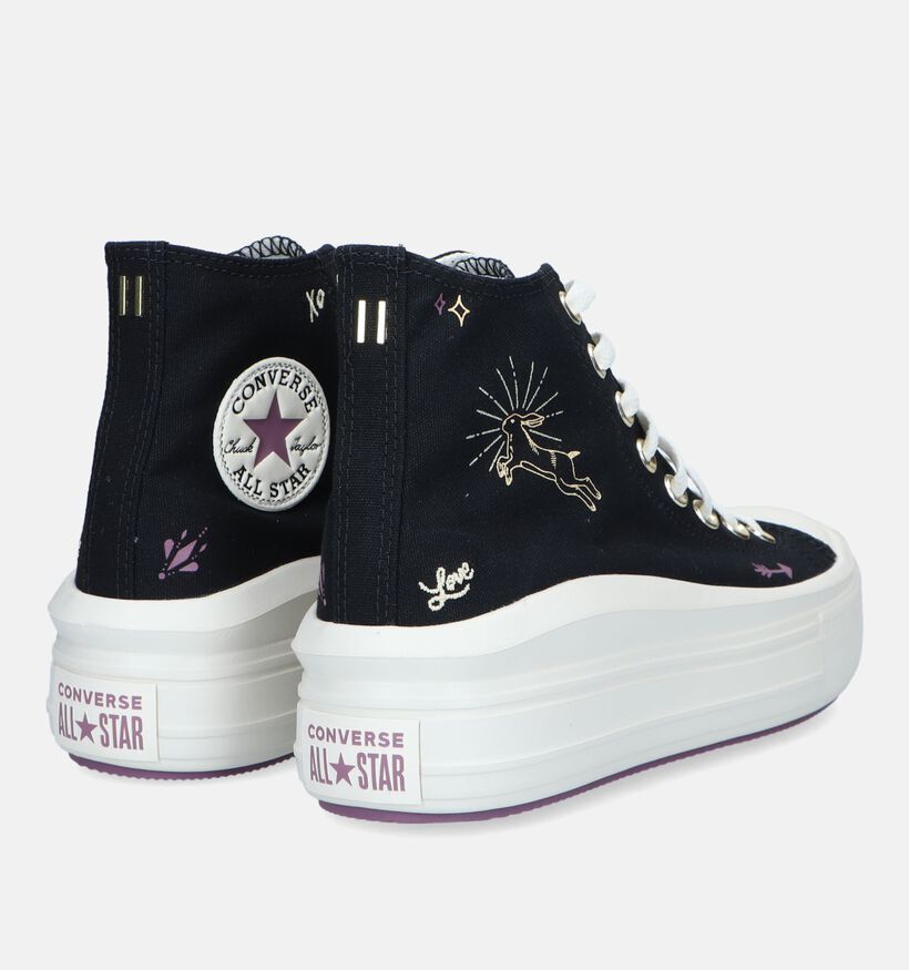 Converse Chuck TaylorAS Move Platform Zwarte Sneakers voor dames (327855) - geschikt voor steunzolen