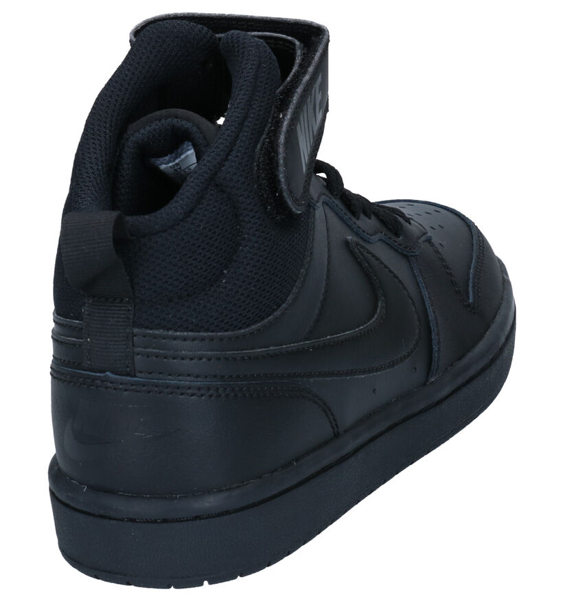Nike Court Borough Zwarte Sneakers in kunstleer (293611)