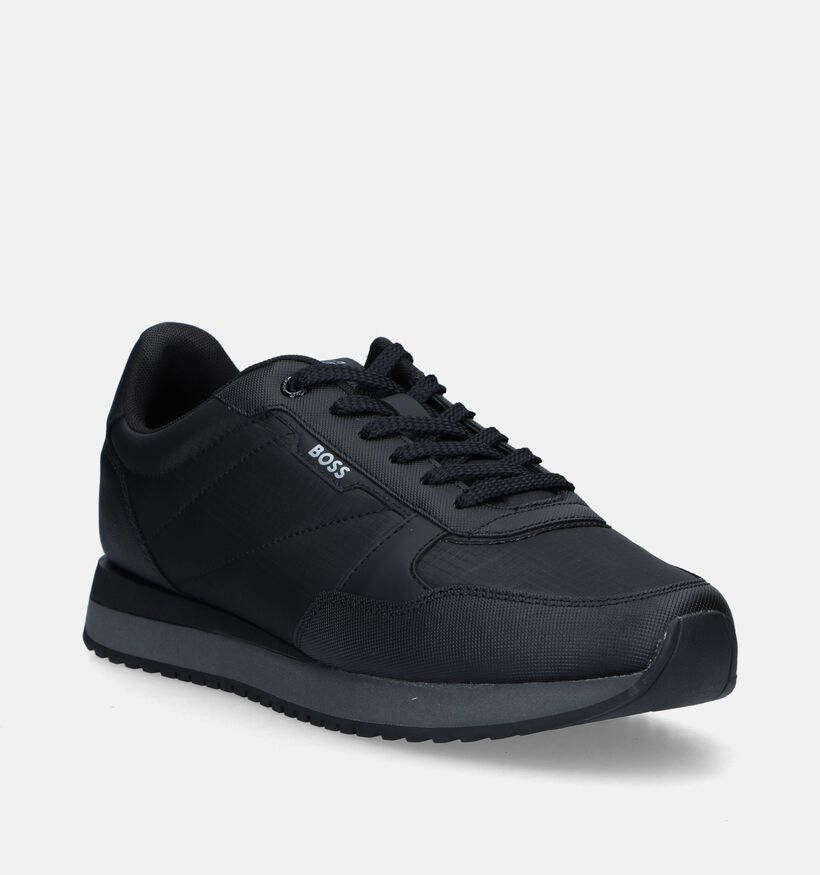 BOSS Kai Runn Zwarte Veterschoenen voor heren (343647) - geschikt voor steunzolen
