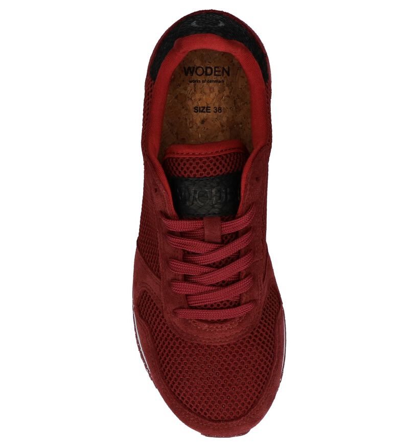 Bordeaux Sneakers Woden Ydun Mesh in daim (223362)