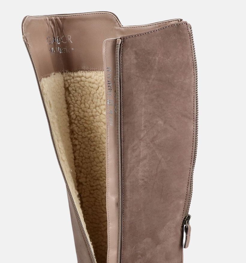 Gabor M-Vario Donkerbeige Lange Laarzen voor dames (380050)