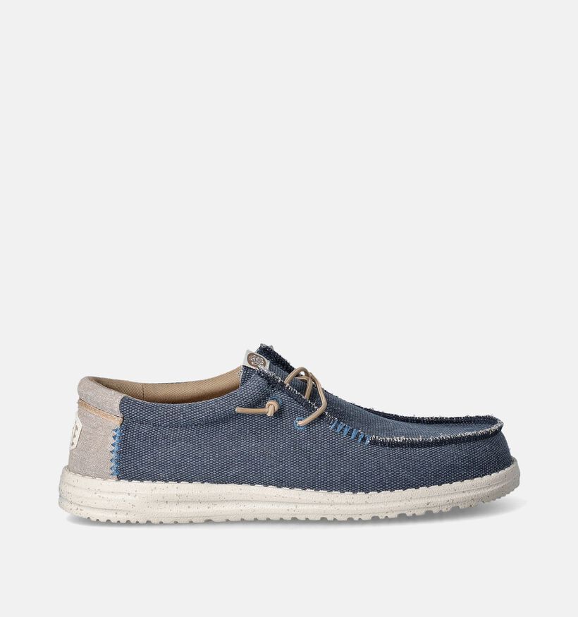 HEYDUDE Wally Coastline Jute Chaussures sans lacets en Bleu pour hommes (353469) - pour semelles orthopédiques