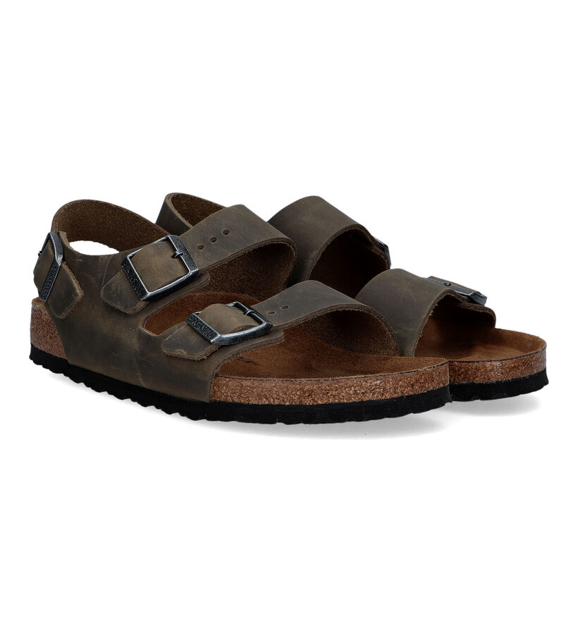 Birkenstock Milano Sandales en Marron pour hommes (337877)