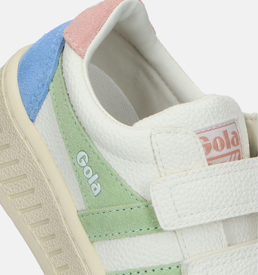Gola Grandslam Trident Strap Baskets en Blanc pour filles (345131) - pour semelles orthopédiques