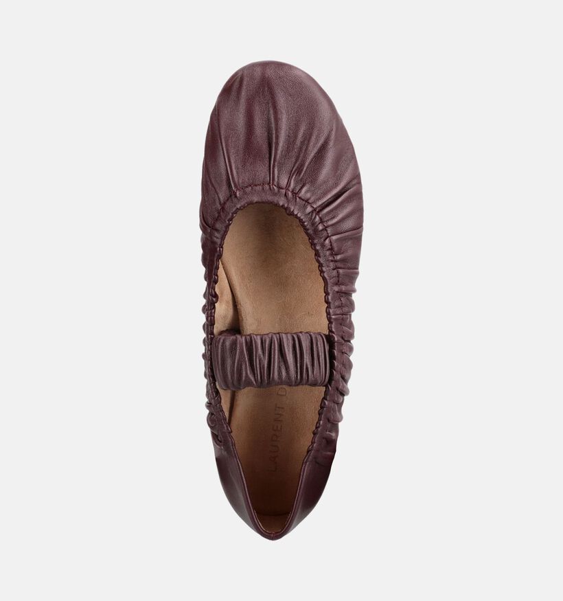 Laurent David Chaussures plates en Bordeaux pour femmes (378661)