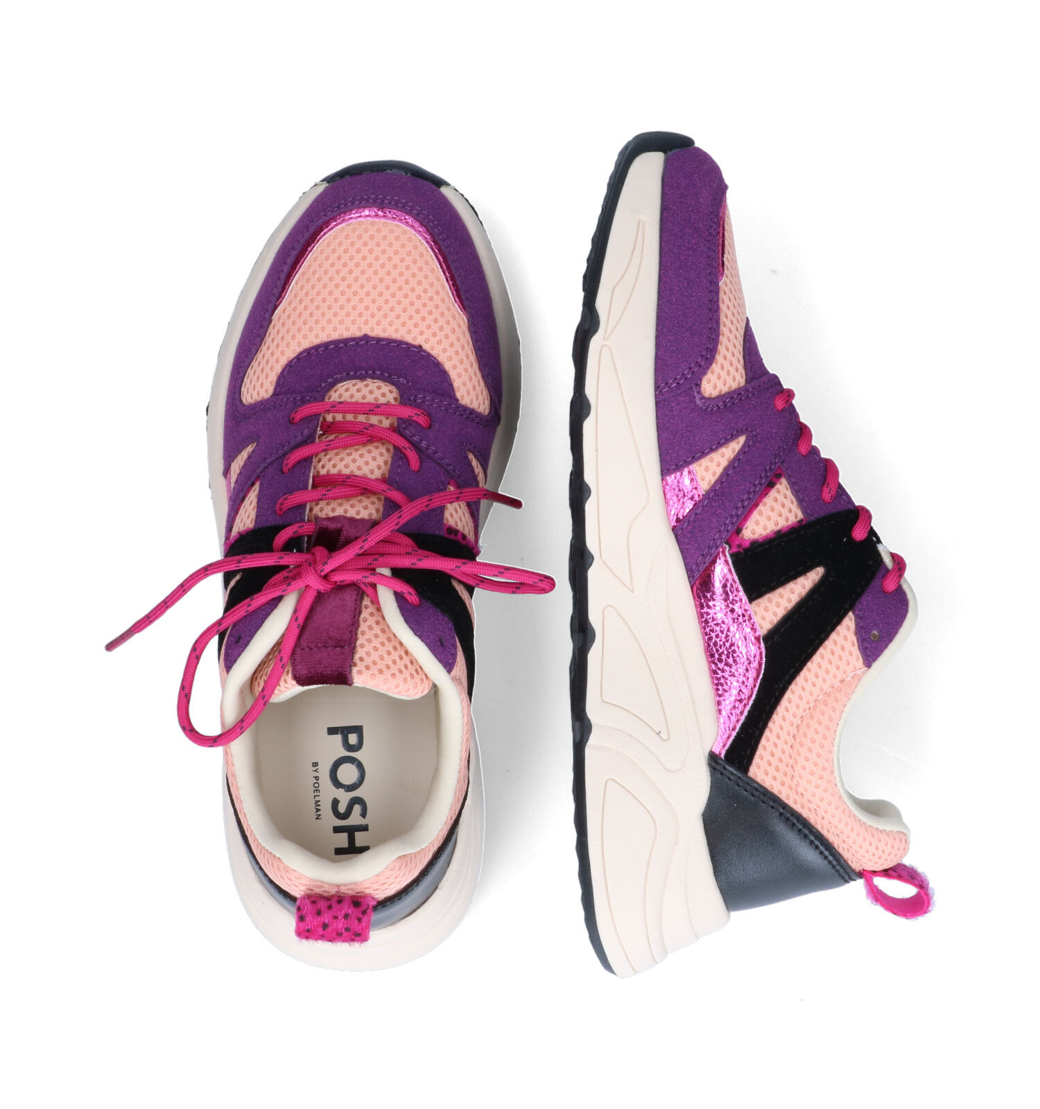 Posh by Poelman Paarse Sneakers Dames Sneakers Online op TORFS.BE