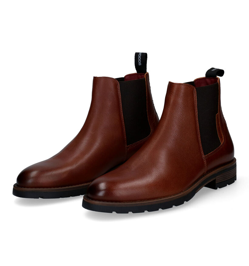 River Woods Alberto Cognac Hoge Schoenen in leer (298361)