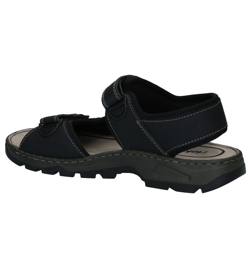 Rieker Zwarte Sandalen in kunstleer (308621)