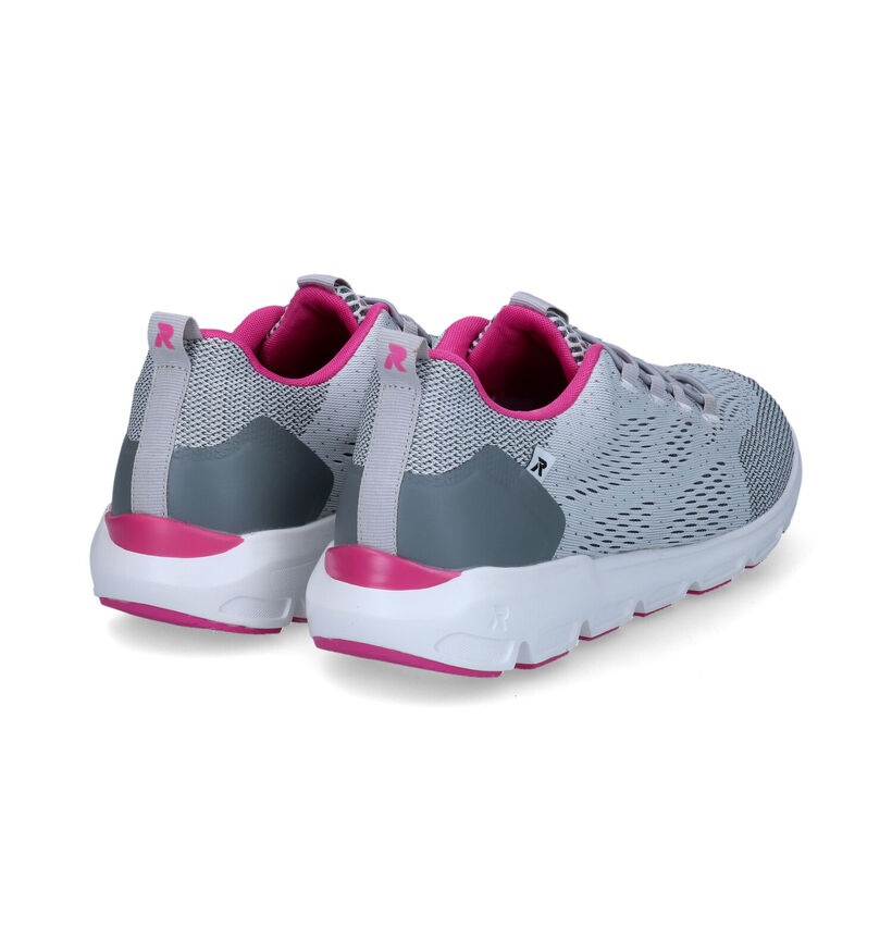 Rieker R-Evolution Grijze Slip-on Sneakers voor dames (310166) - geschikt voor steunzolen
