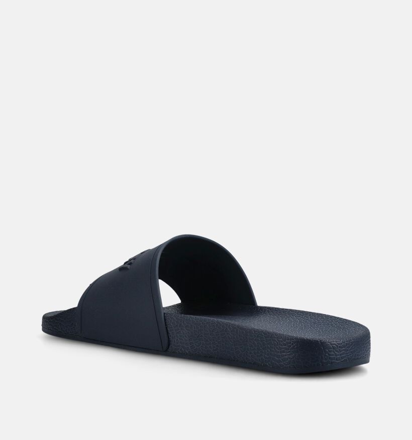 Superdry Premium Graphic Pool Slide Claquettes en Bleu fonc&eacute; pour hommes (369276)