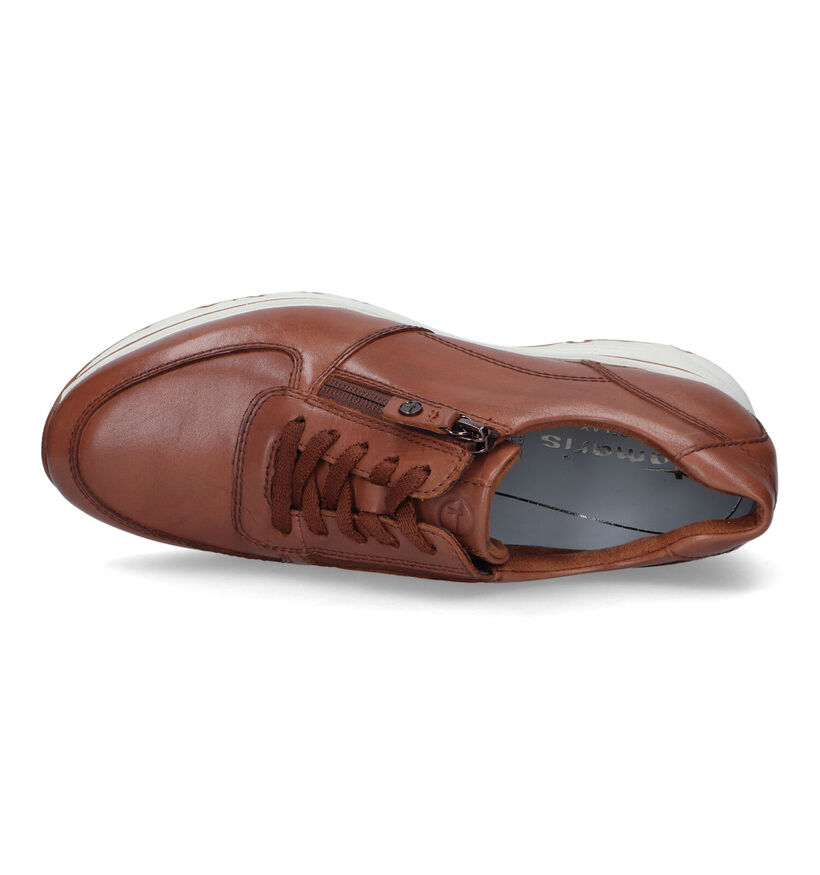 Tamaris Cognac Sneakers met sleehak voor dames (328291) - geschikt voor steunzolen