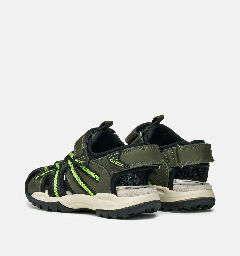 Geox Borealis Sandales en Vert Khaki pour garçons (352922)