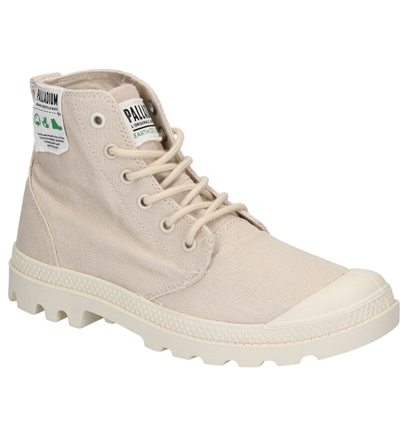 Palladium Hi Organic Kaki Boots in stof (267405)