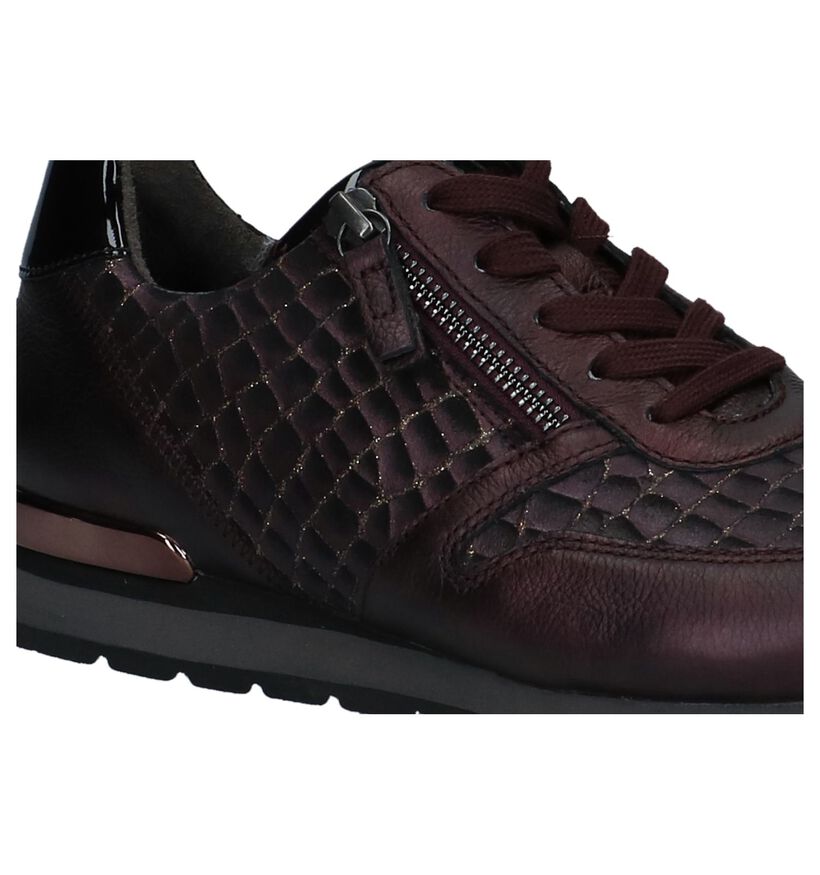 Gabor Comfort Chaussures à lacets en Violet foncé en cuir verni (231163)