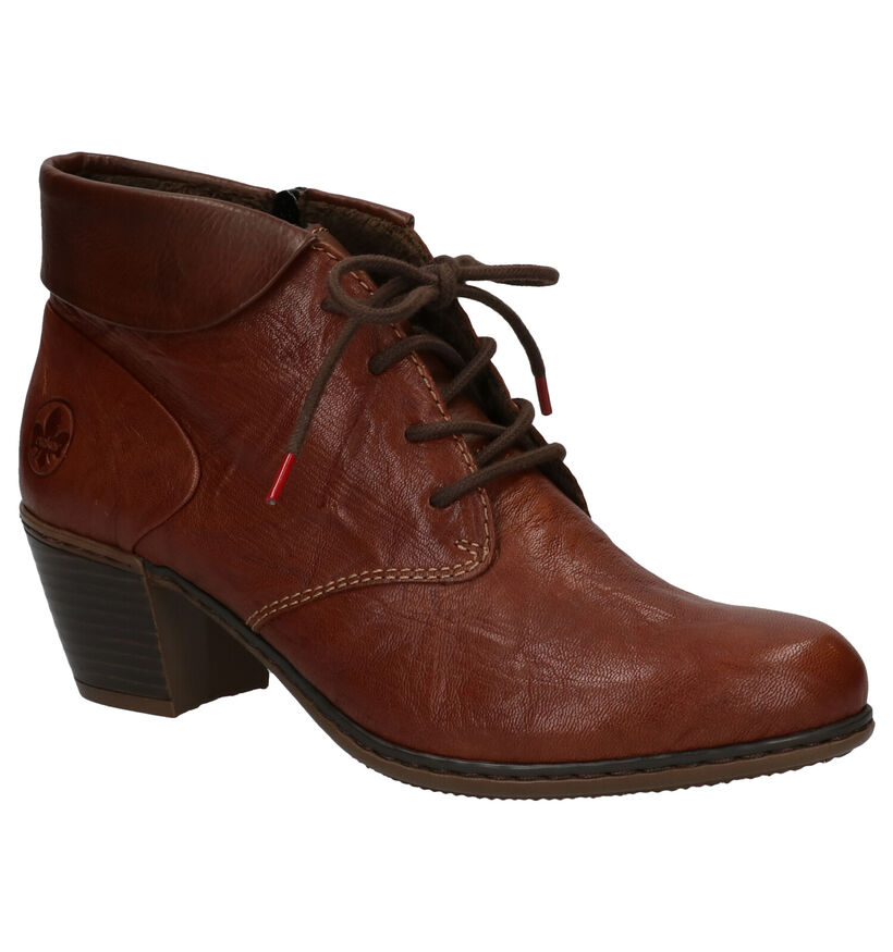 Rieker Bottines à lacets en Cognac pour femmes (344405)