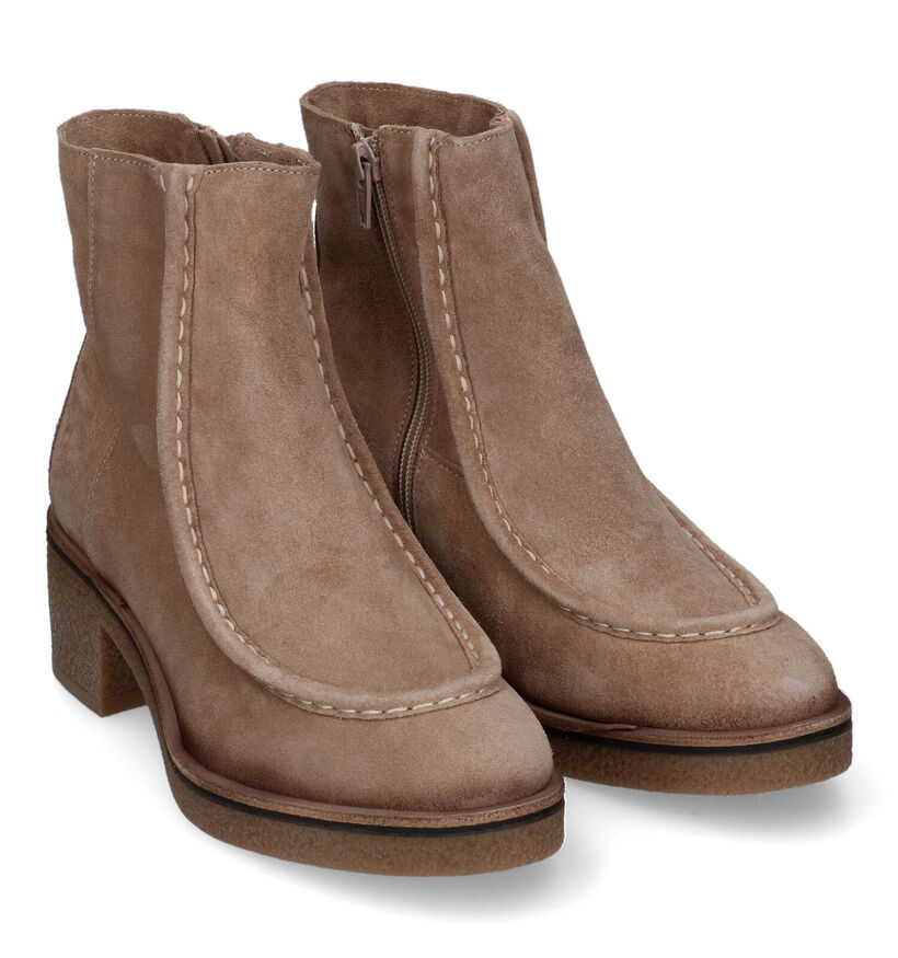 Softwaves Bottines à talons en Vert kaki pour femmes (316724) - pour semelles orthopédiques