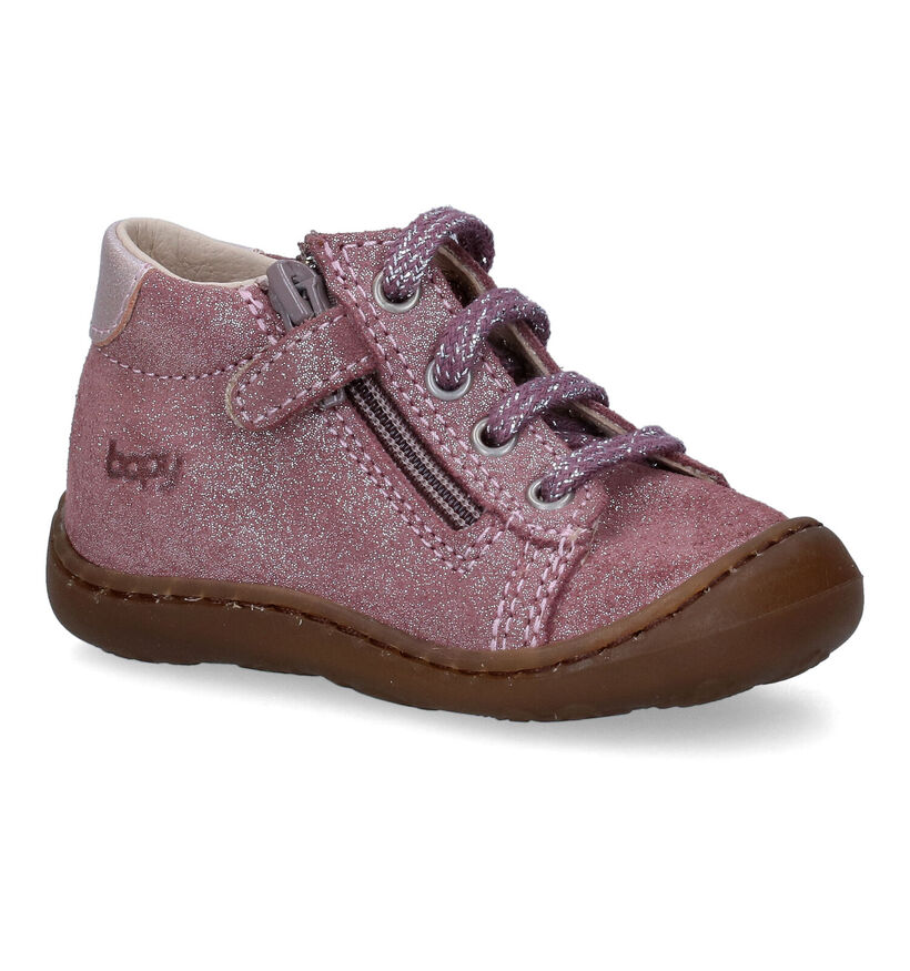 Bopy Jejoco Roze Babyschoentjes in nubuck (314756)