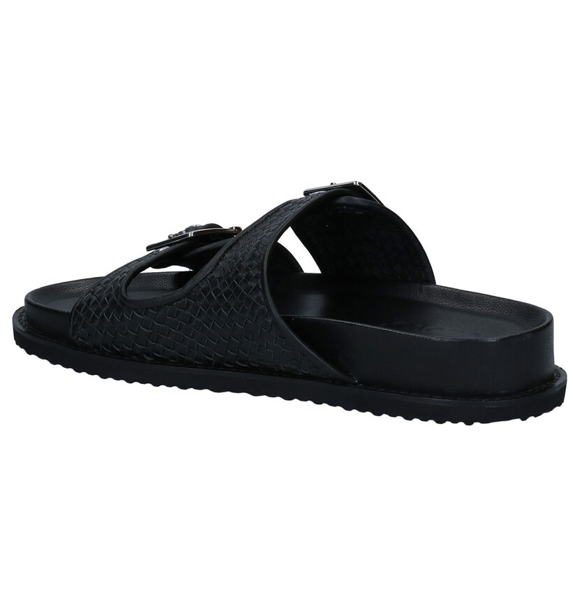 Inuovo Nu-pieds plates en Noir en cuir (292688)