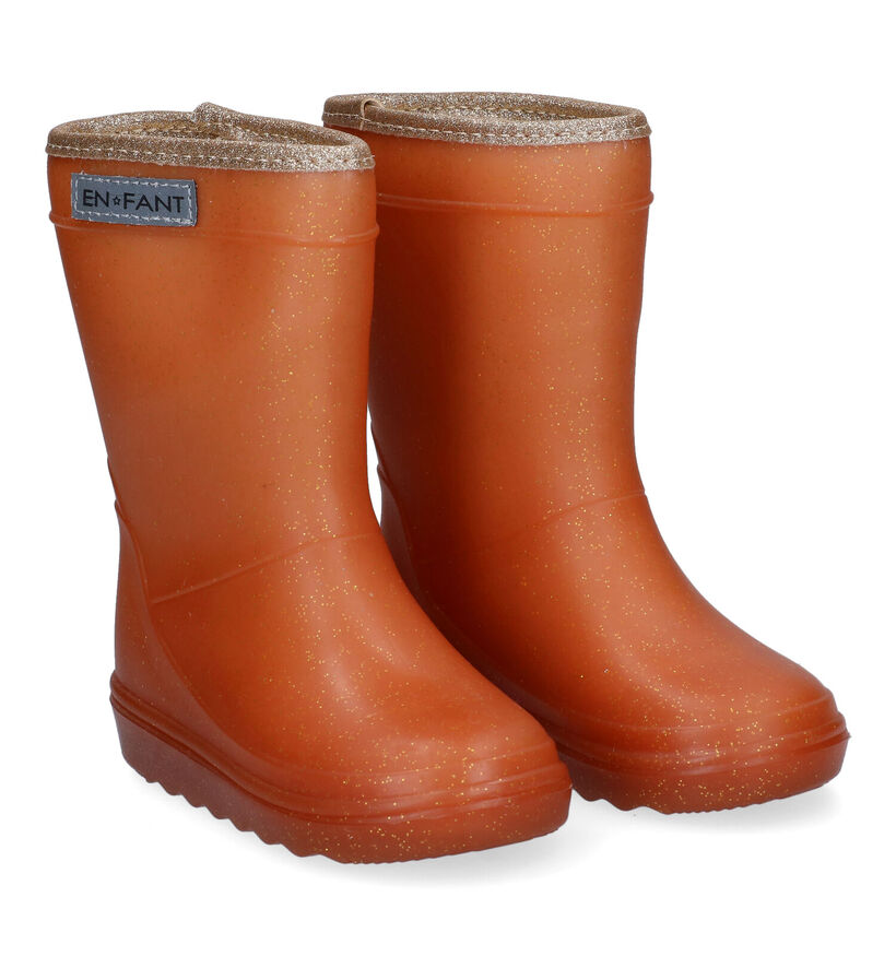 Enfant Bottes de pluie en Orange pour filles (297698)