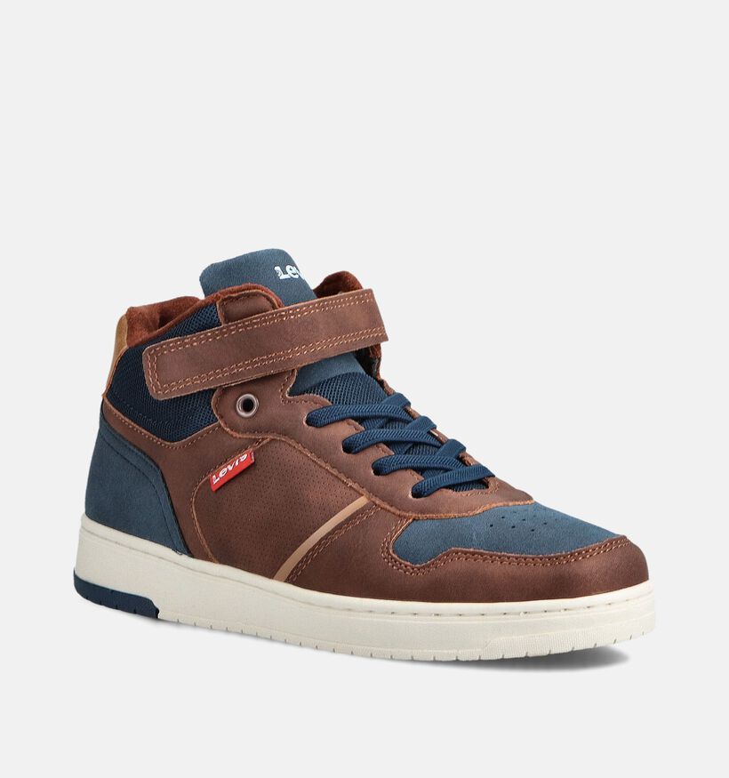 Levi's Kick Mid Bruine Hoge Sneakers voor jongens (363425) - geschikt voor steunzolen