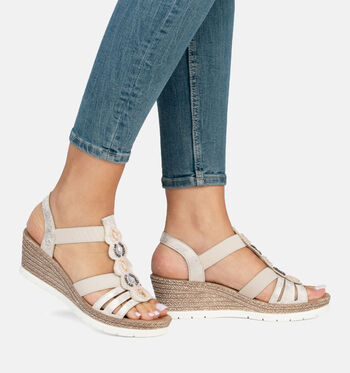 Rieker Sandalen Beige
