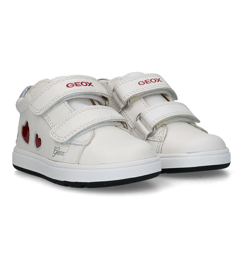 Geox Biglia Witte Velcroschoenen voor meisjes (326581) - geschikt voor steunzolen
