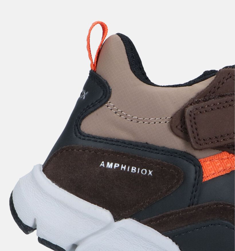 Geox Flexyper Baskets montantes en Noir pour garçons (330078) - pour semelles orthopédiques