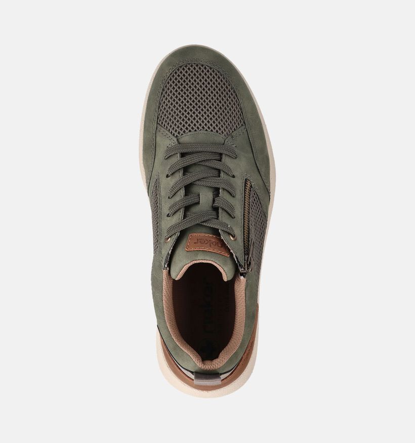 Rieker Kakigroene Sneakers voor heren (367583) - geschikt voor steunzolen