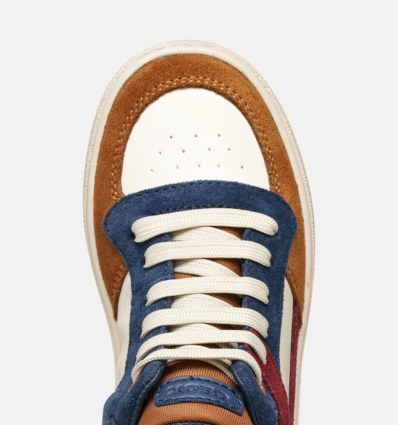 Geox Theleven Cognac/Donkerblauwe Hoge Schoenen voor jongens (360389) - geschikt voor steunzolen