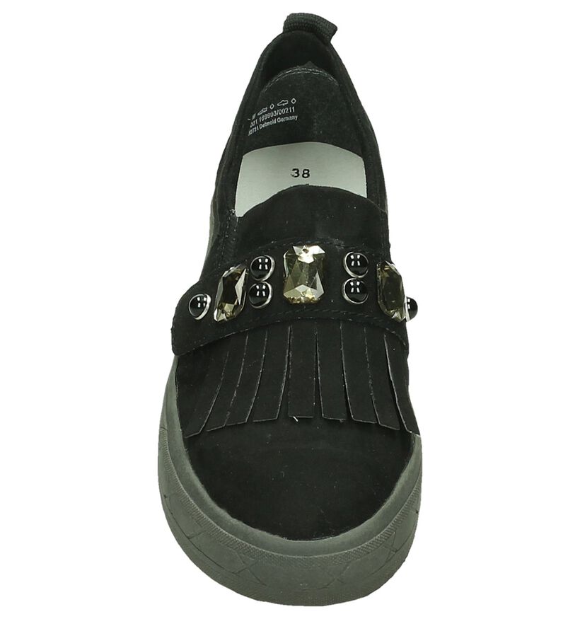 Tamaris Chaussures slip-on en Noir en textile (193114)