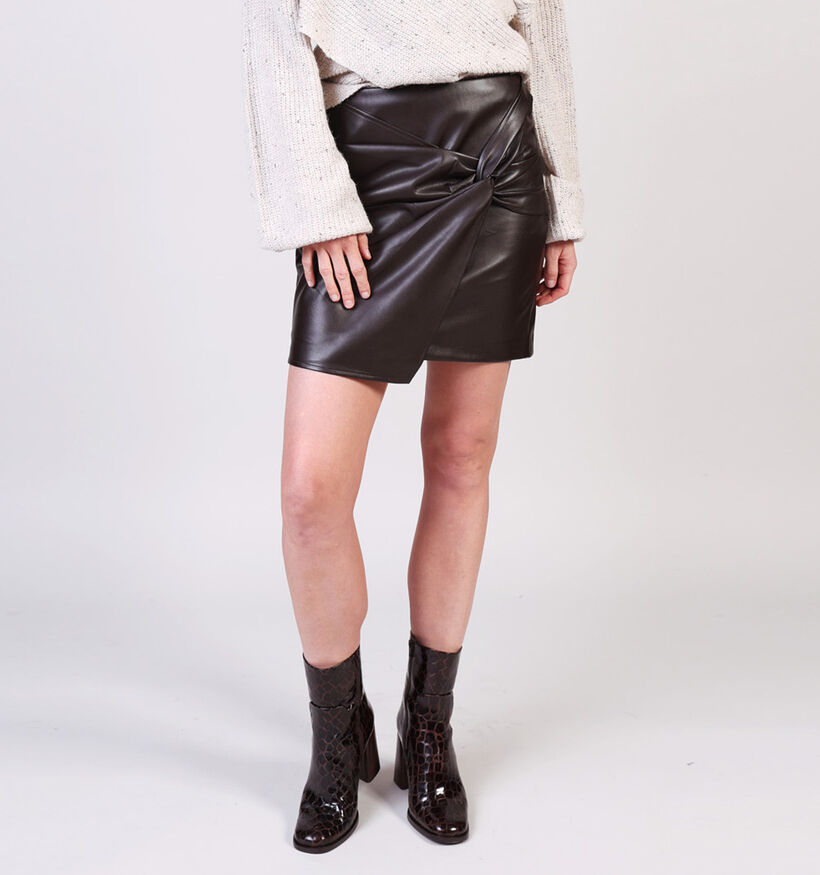 Vero Moda Gawn Faux Leather Jupe en Marron pour femmes (364534)