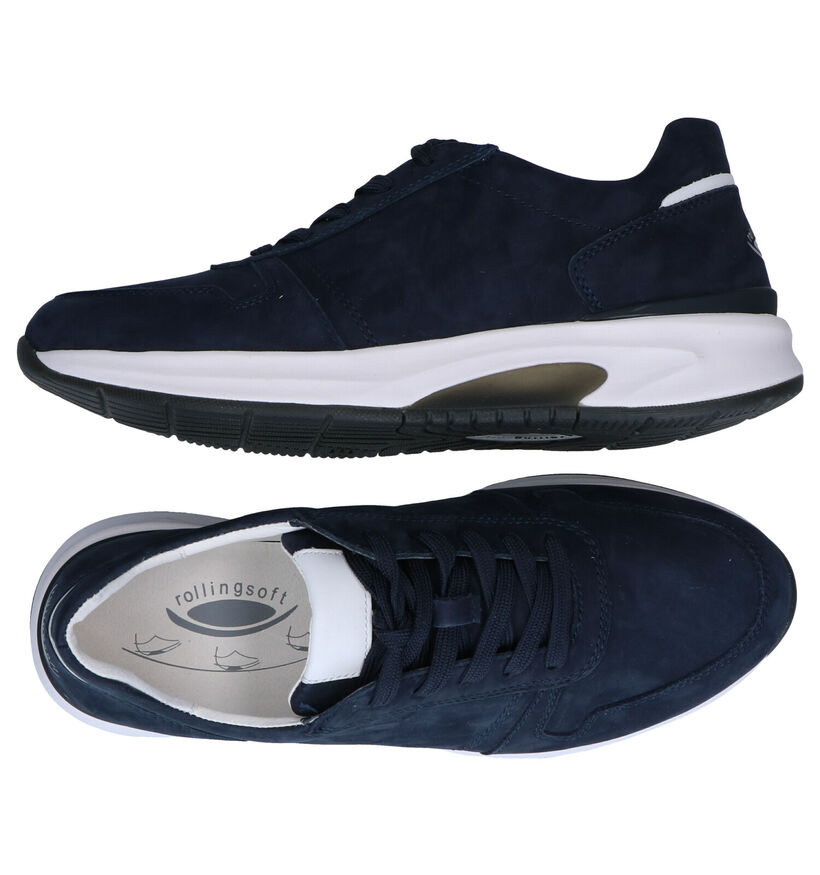 Rollingsoft Chaussures à lacets en Bleu foncé en nubuck (291361)