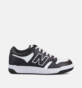 New Balance 480 Low Baskets Black/ White/Black/White/Black/Team Red