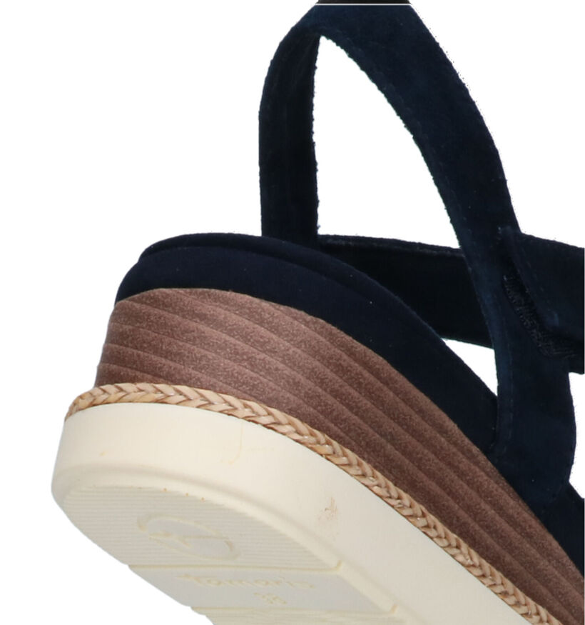 Tamaris Relax Fit Sandales avec talon compensé en Bleu pour femmes (334262)