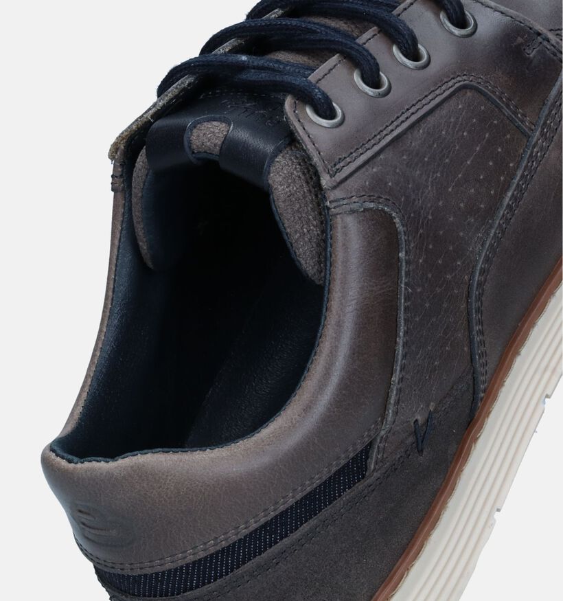 Bullboxer Grijze Veterschoenen voor heren (344479) - geschikt voor steunzolen