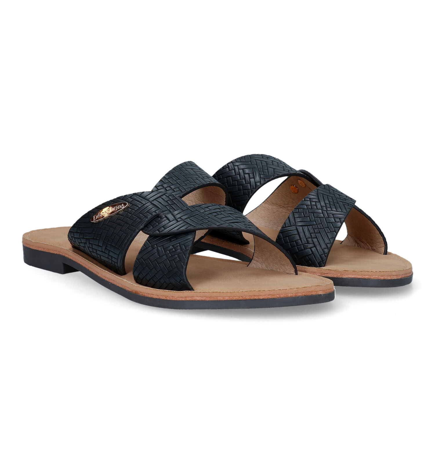 Donkerblauwe new arrivals slippers dames
