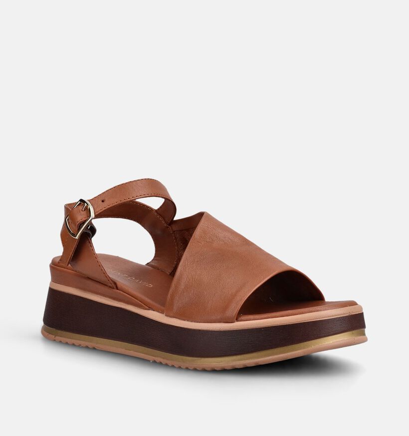 Laurent David Cognac Sandalen voor dames (373544)