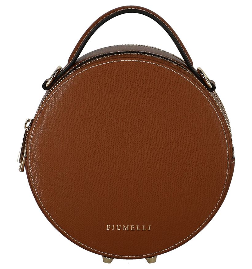 Cognac Handtas Piumelli Tamburello in leer (261027)