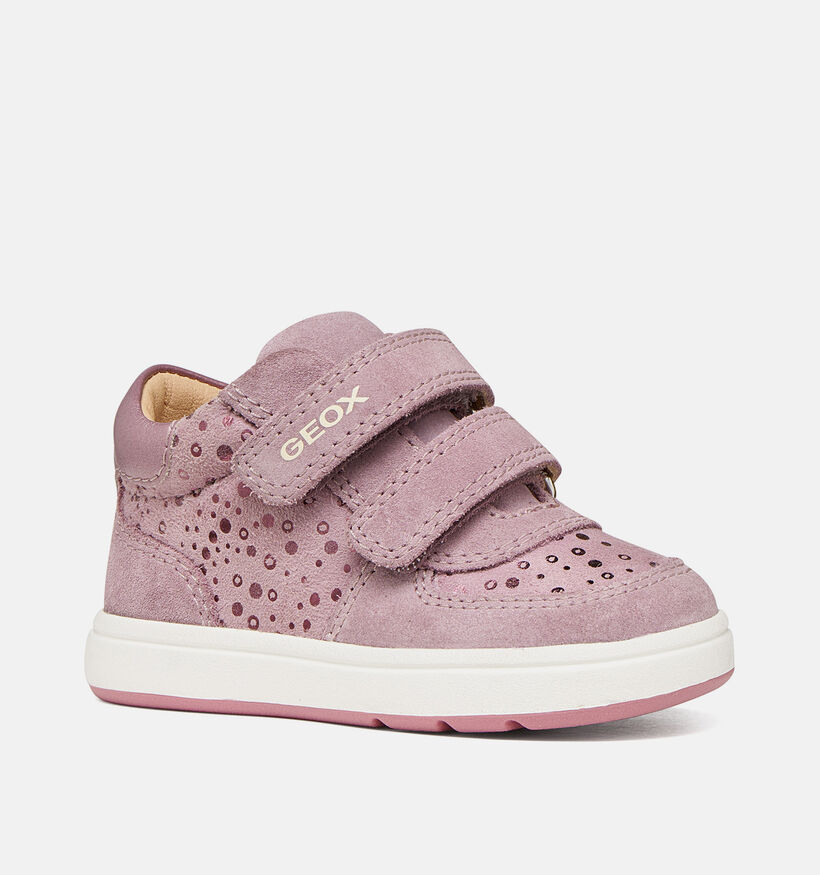 Geox Biglia Girl Baskets montantes en Rose pour filles (377729) - pour semelles orthop&eacute;diques