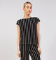 Vila Ellen Zwarte T-shirt met korte mouw voor dames (369495)