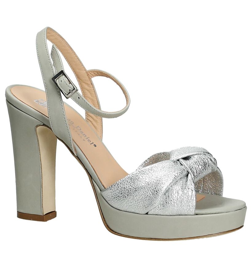 Cristian Daniel Sandales à talons en Vert en cuir (325529)