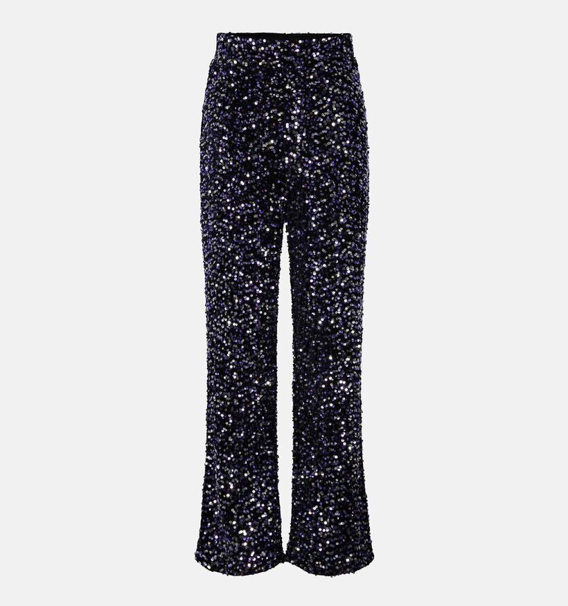 Pieces Kam Zwarte Wijde glitter broek L32 voor dames (333232)