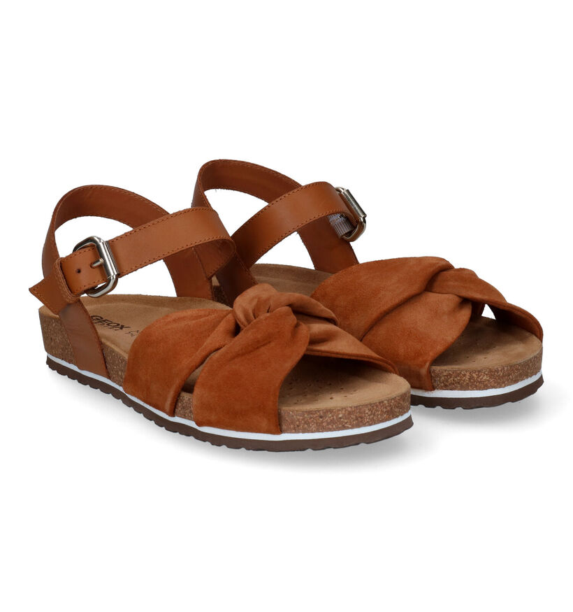 Geox Spensierata Sandales en Cognac pour femmes (303530)