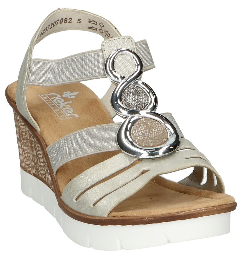 Rieker Sandales à talons en Or en simili cuir (246149)