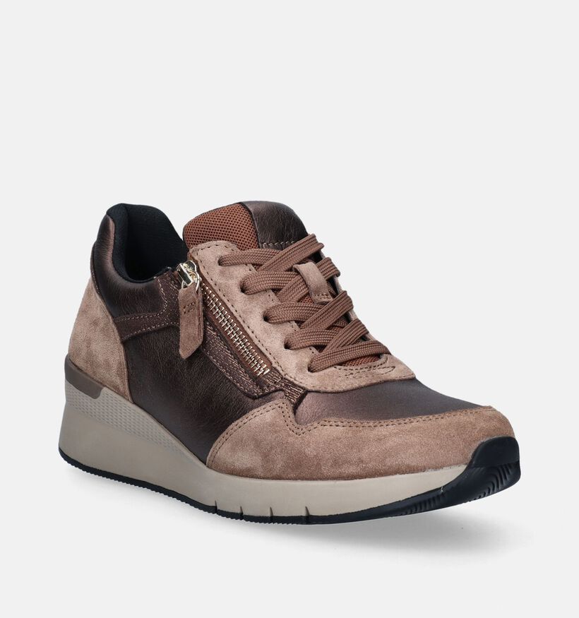 Gabor OptiFit Bronzen Sneakers met sleehak voor dames (347054) - geschikt voor steunzolen