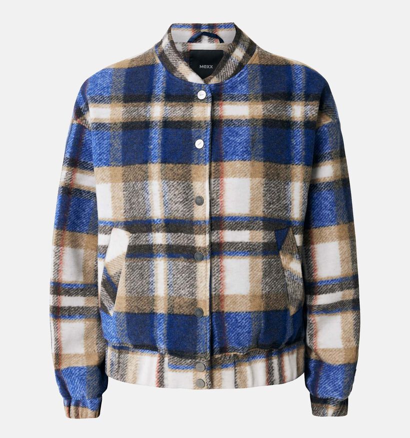 Mexx Blauwe Geruite jas voor dames (331534)