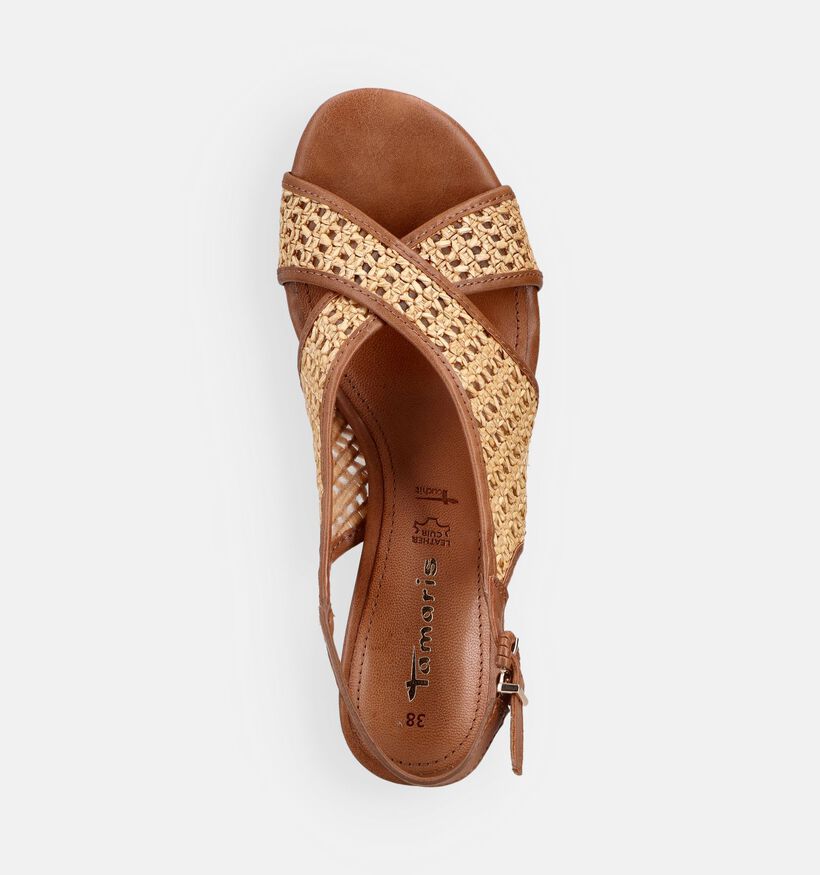 Tamaris Sandales &agrave; talons en Cognac pour femmes (371747)