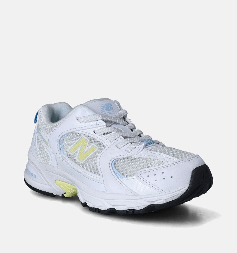 New Balance 530 Baskets en Blanc pour filles, garçons (365015) - pour semelles orthopédiques