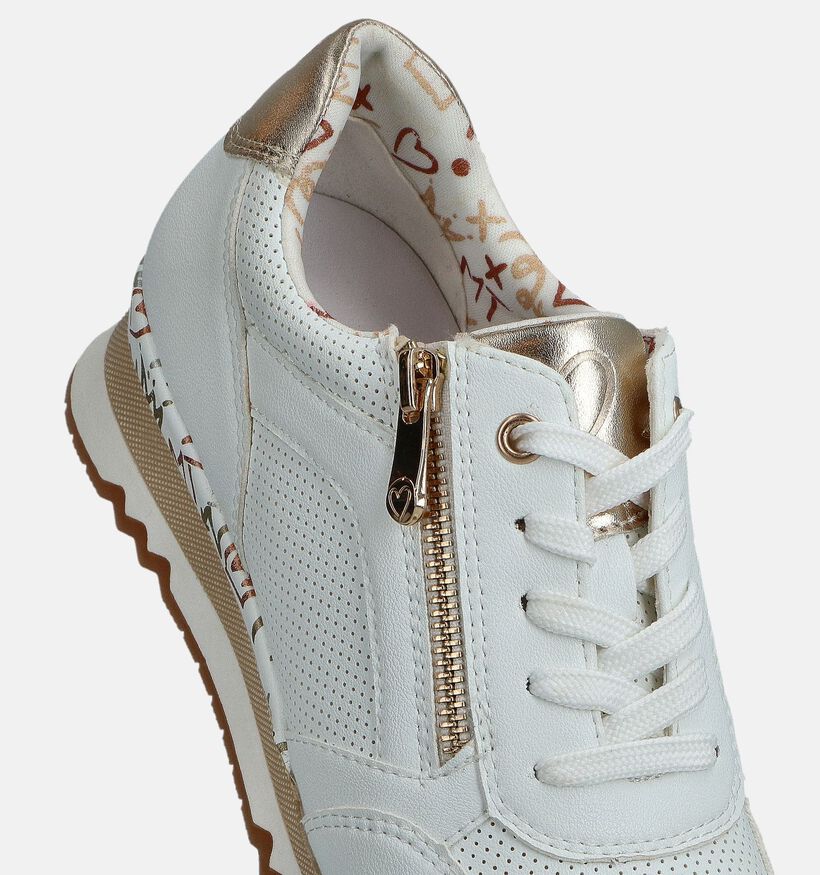 Marco Tozzi Witte Veterschoenen voor dames (367949) - geschikt voor steunzolen