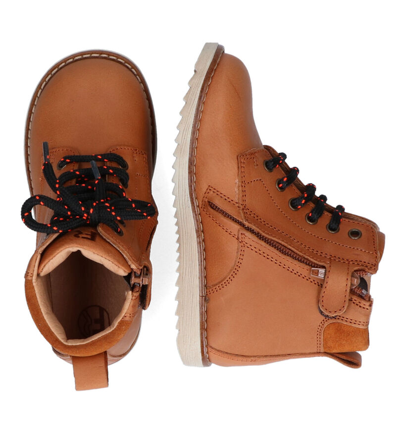 FR by Romagnoli Cognac Boots voor jongens (314433) - geschikt voor steunzolen